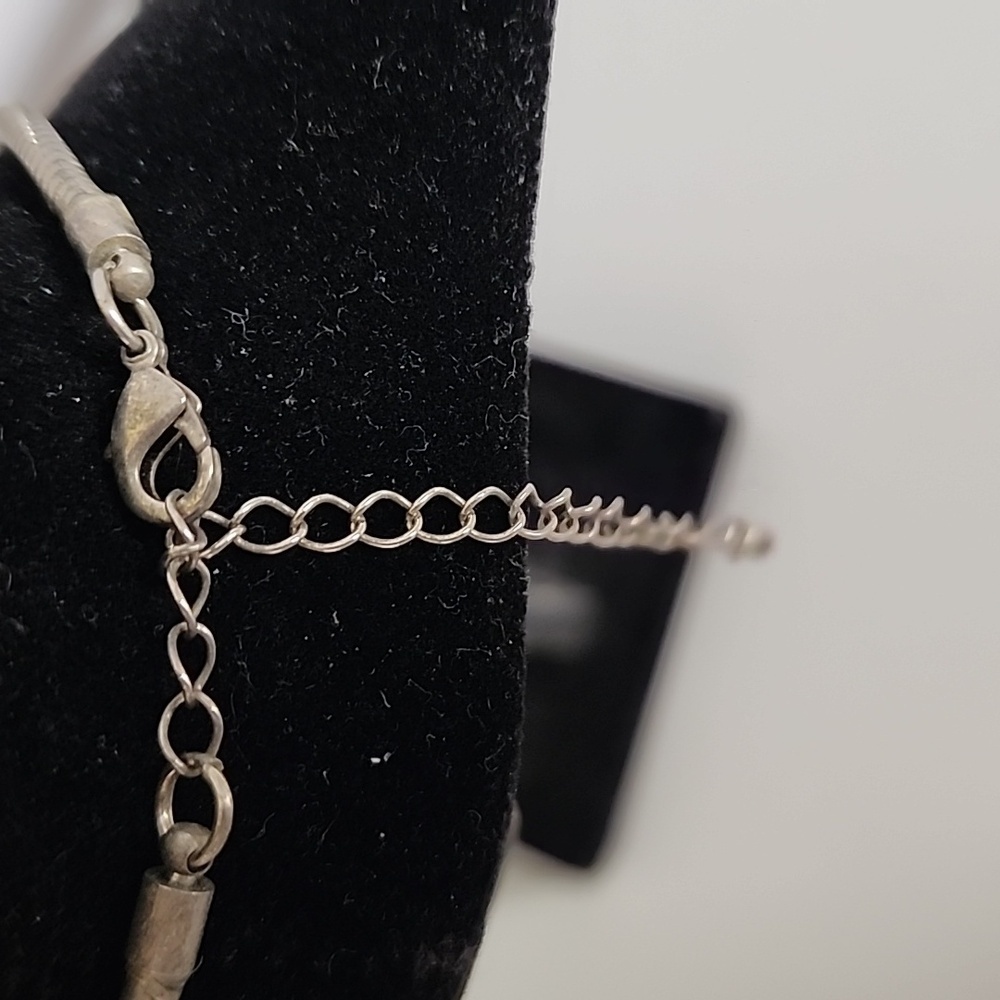 Blue And Silver Statement Necklace - image 3